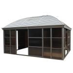 Powder Coated Aluminium Frame Glass Gazebo Sunroom With Galvanized Top