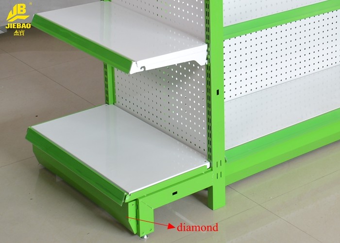 Four Layer Steel Display Racks For Stationery Shop Light Duty Buckle Back Panel