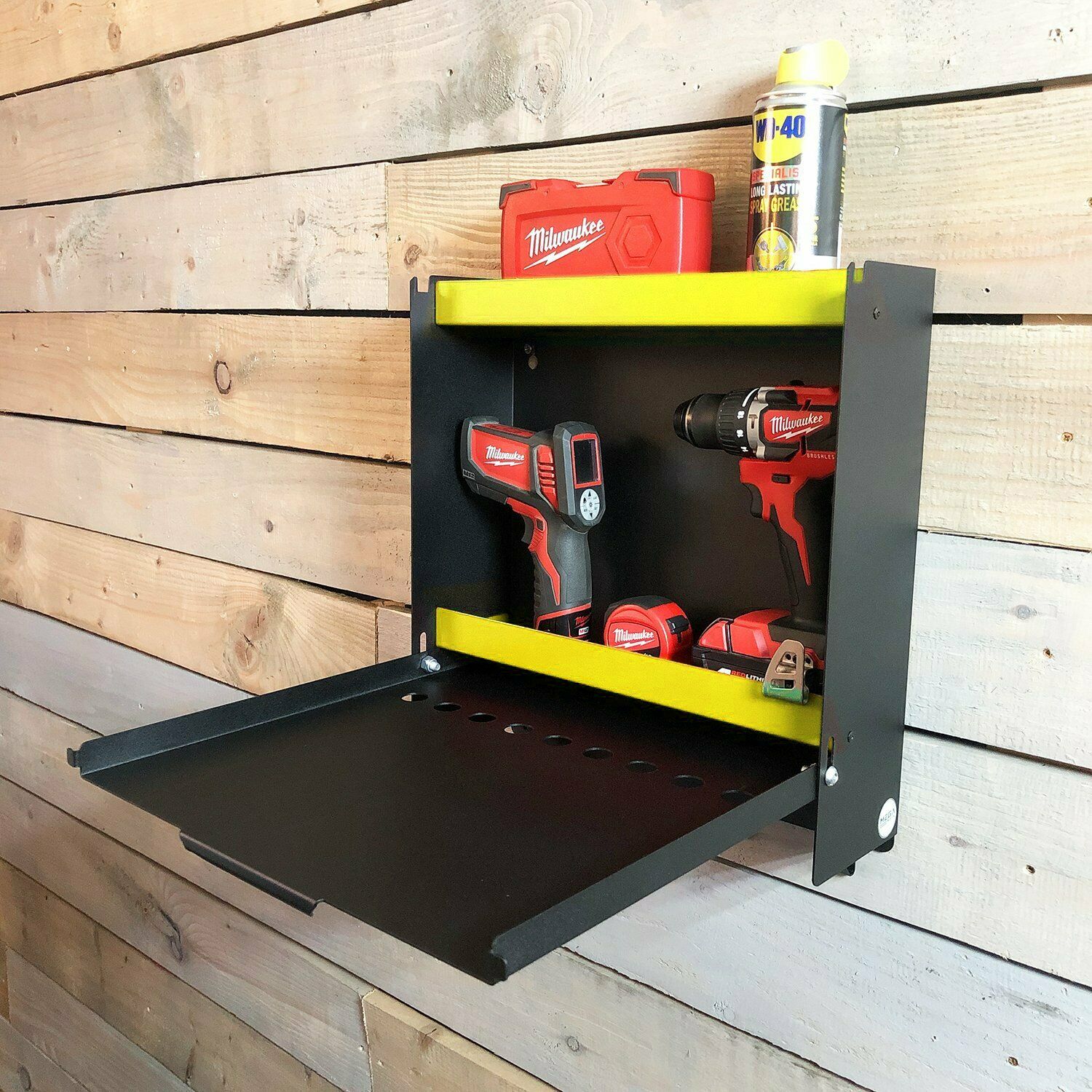 Wall Mounted Cordless Drill Rack Metal Type Iron Customized Tool Storage Holder Shelf