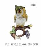 Owl enamel bird jeweled trinket box Metal Owl Bird Trinket Box for gift