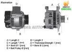 Ford Mondeo Alternator / Land Rover Alternator 2.0L (2007-2015) 1455494