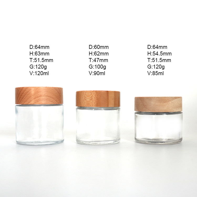 95ml 85ml Transparent Glass Jars Candy Food Storage Thickened Bottom 24pcs/ Ctn