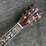 41 Inch AAAA All Solid Wood Abalone Binding Solid Rosewood Back Side Acoustic