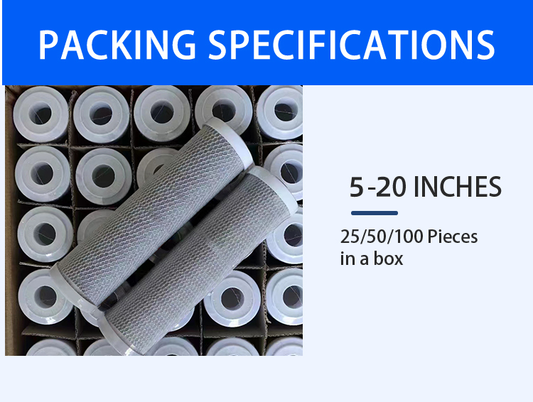10 Inch NSF Certified Sintered Activated Carbon Filter for OEM Reverse Osmosis Systems