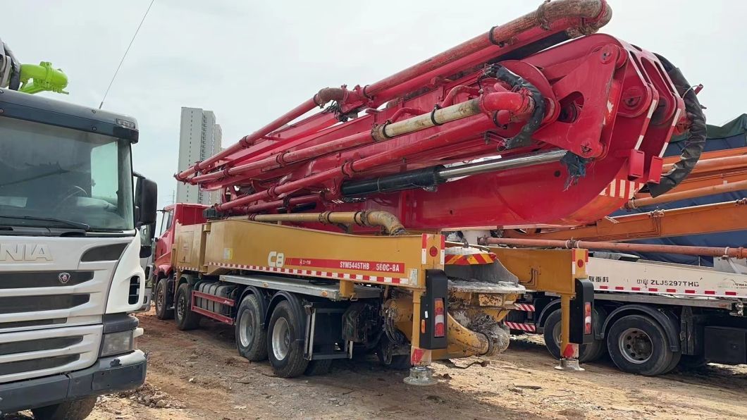 China Top Brand 95% New Brand 2021 56m Concrete Pump Truck Pump Used Heavy Equipment