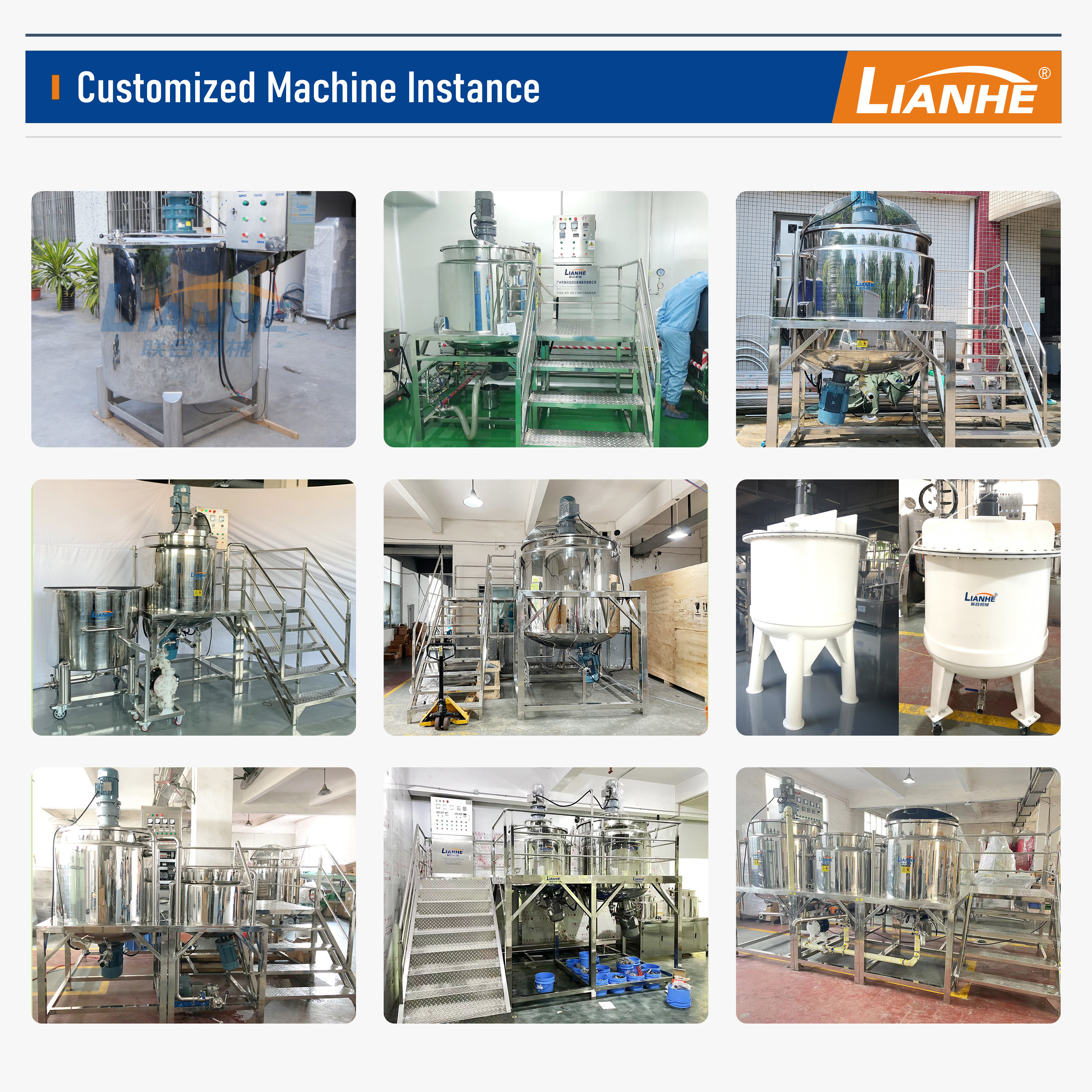 500L Liquid Buttom Homogenizer Emulsifier Mixer Single Layer