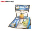 Custom Printing Vegetable Preserving Bags , Clear Handle Fruit Packaging Bags