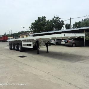 Quality 4 Axle 40FT-80FT Customizable Deck Flatbed Semi Trailer For Container Transportation wholesale