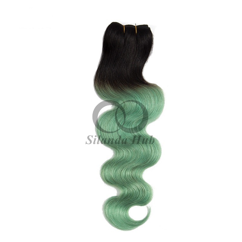 #T1B/Green Body Wave Remy Human Hair Bundles Sew In Weave Bundles Brazilian Bundle Deals