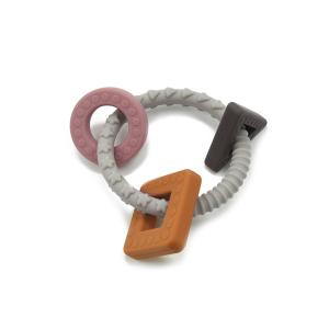 Quality Textured Back Side Massage Silicone Teething Rattle Easy Hold Design wholesale