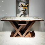 Luxury Marble Console Tables With Stainless Steel - Modern Elegance