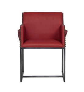 Quality Industrial Wood Back Leather Leisure Chair Old Finish Iron Legs Real Leather Cushion wholesale