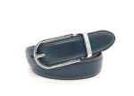 Standard Size Mens Black Leather Dress Belt With Metal Clip Buckle Customized