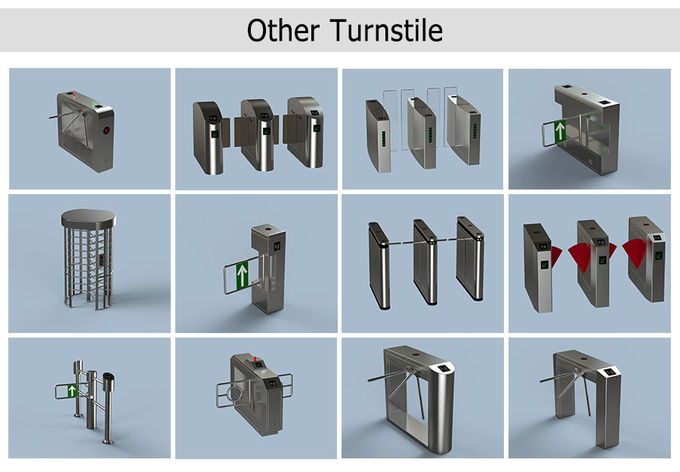 SUS304 900mm Flap Barrier Gate Cylindrical Swing Turnstile With Servo Motor