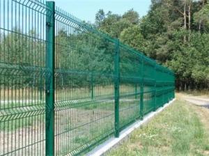 China Hot Dipped Galvanized 3D Curvy Green Wire Mesh Fencing , 358 Security Fence on sale