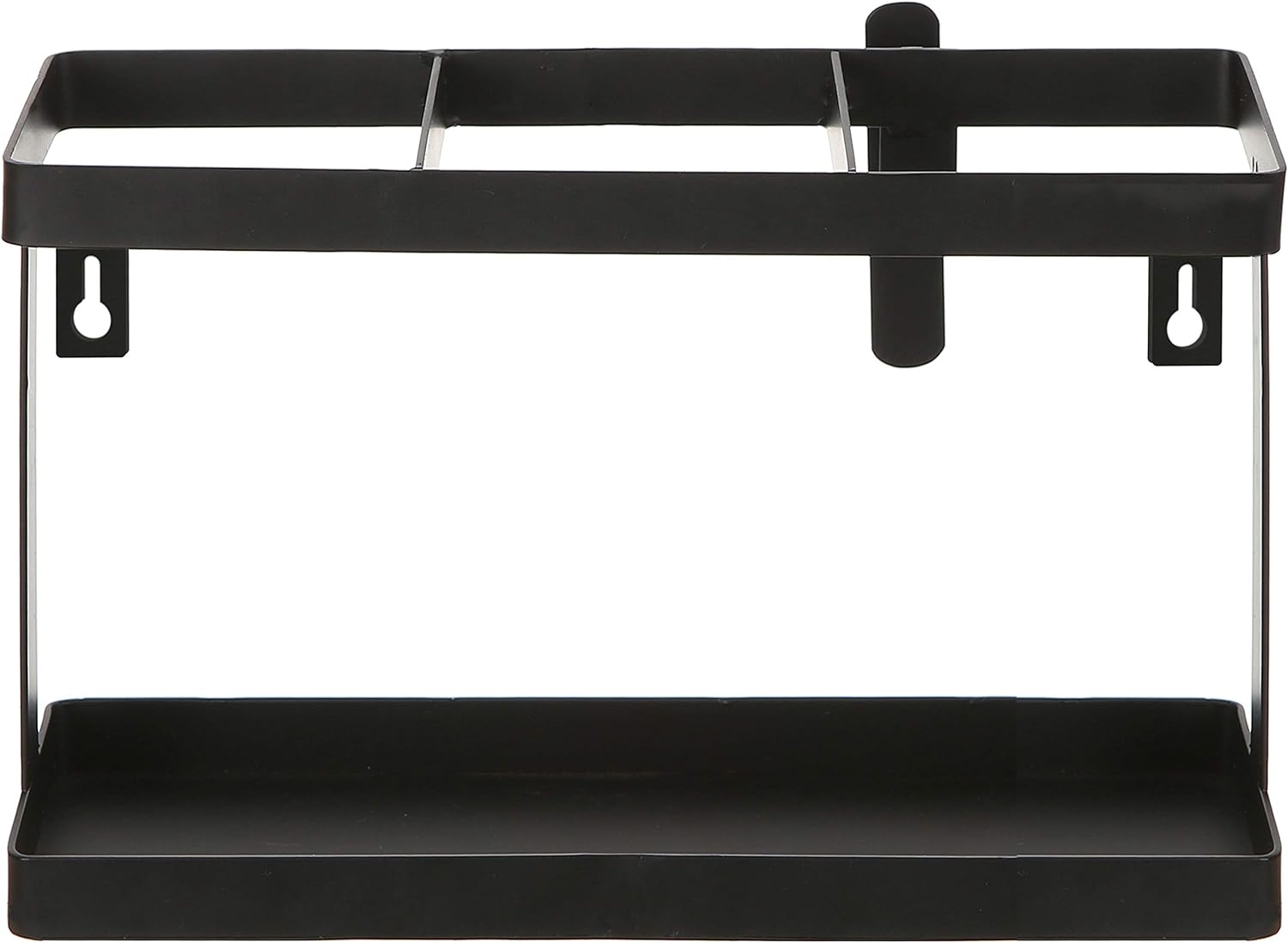 Convenient Countertop Organizer for Hair Styling Tools Black Metal Wall Mounted Caddy