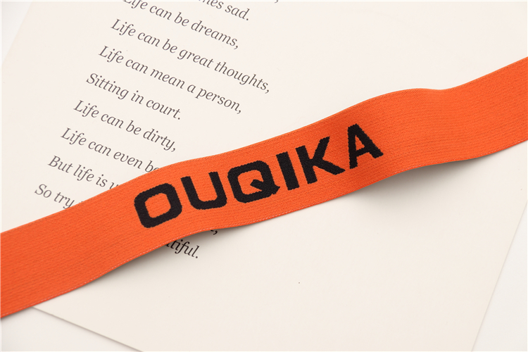 Free samples custom logo Nylon/Polyester Woven Knitted Jacquard Ribbon Soft Elastic Band For Underwear Boxer Waist band Belt
