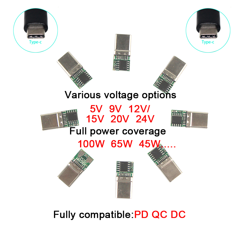 20V 15V 9V 5V PD Charging Cable USB Type C 3.1 Male To DC Male 5521 5525mm Connector