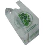 OEM White Biodegradable T Shirt Bags Storage Bags PBAT PLA Corn Starch