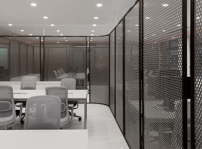 Perforated Metal Partition Wall – Attractive and Artistic Ornamental Effect For Space Partition Wall Design