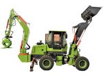 China Backhoe maufacturer best price 4x4 4WD backhoe with gripper