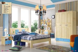 Quality youth pine bed room set furniture,#1001 wholesale