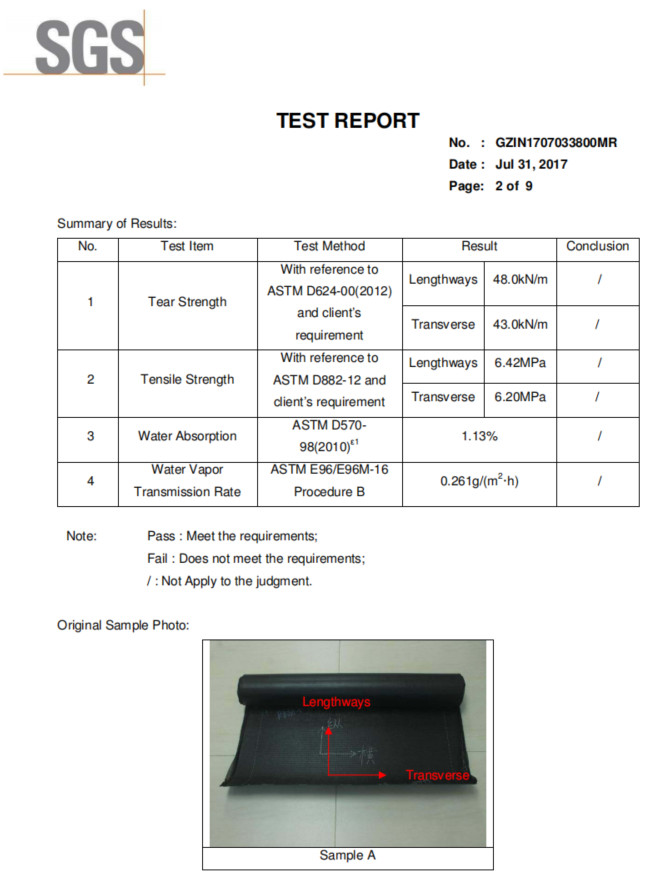 Bondsure® SBS Torch Applied Modified Bituminous Waterproofing Membrane