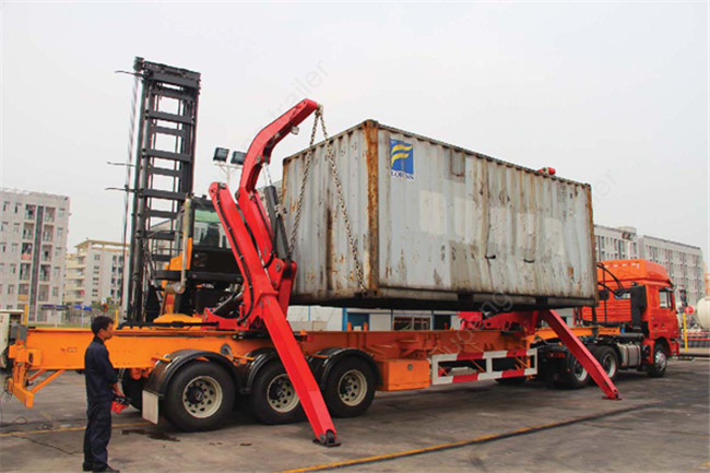40ft Self Loading Container Trailer 3 * 13 Tons Axles Mechanical Suspension
