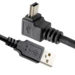 90 Degree Right Left UP DOWN Angle Mini USB Data Charger Cable