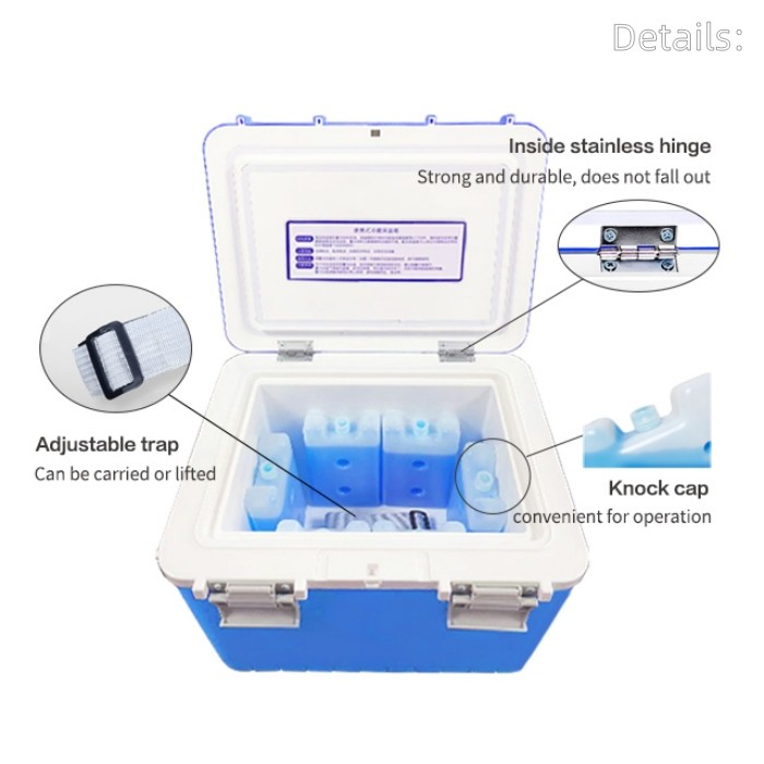 Portable Cooler With PU Foam Insulation For Medicine Cold Chain Storage