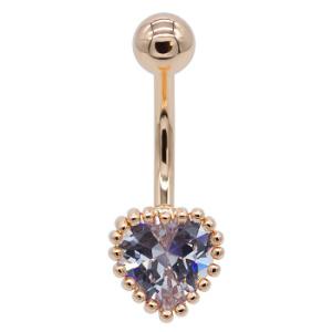 Quality Gold Plated Body Piercings Jewellery Initial Piercing Sexy Heart Shape wholesale