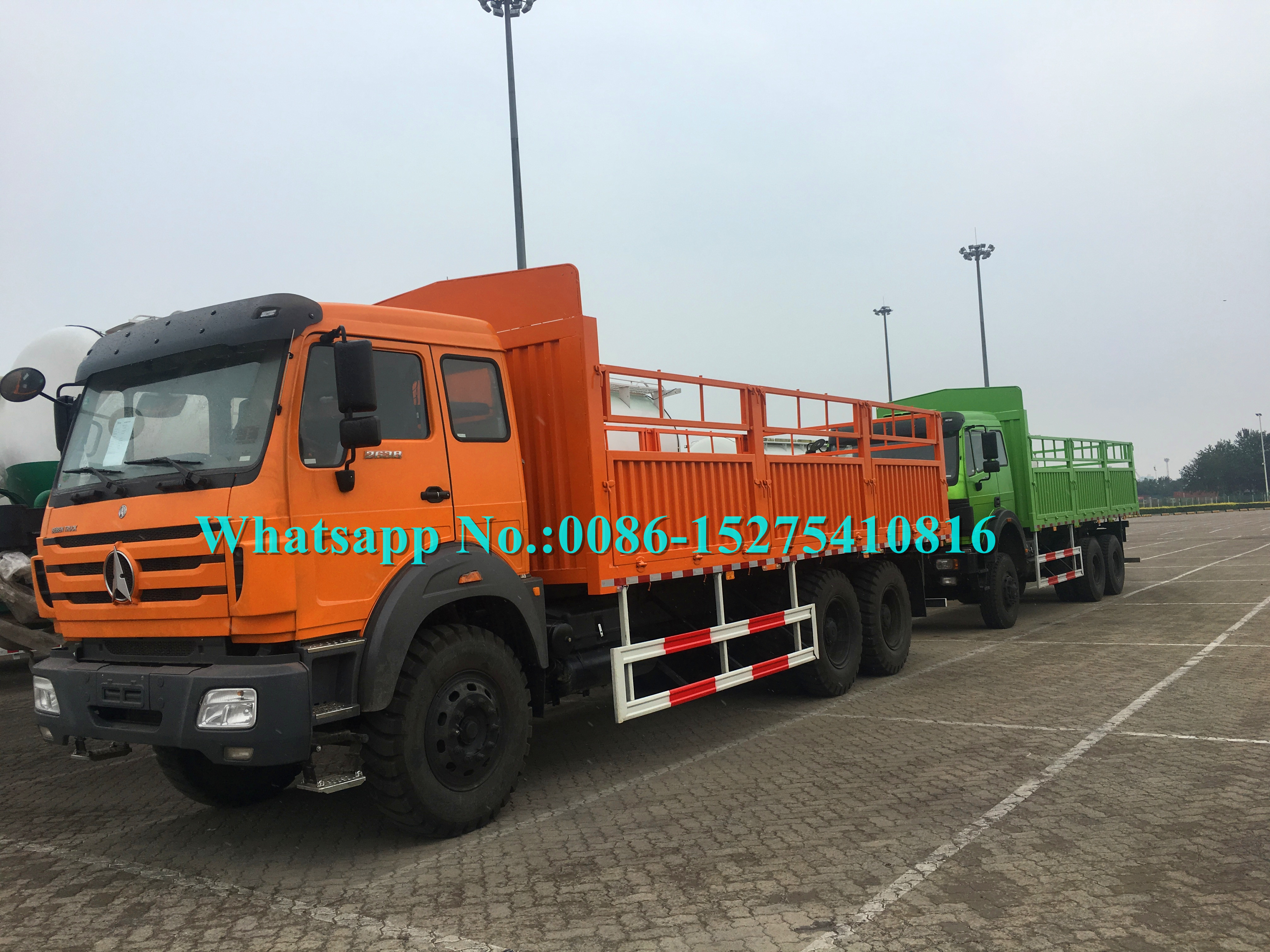 Orange 2642 420hp 6x6 Heavy Cargo Truck With FAST Gearbox 12.00R24 Tire