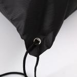 Logo Printed Drawstring Gift Bags / Travel Black Cotton Drawstring Bags