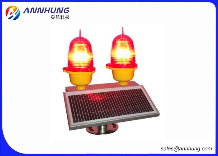 UV Protection Solar Powered Aircraft Warning Lights For Tower Crane