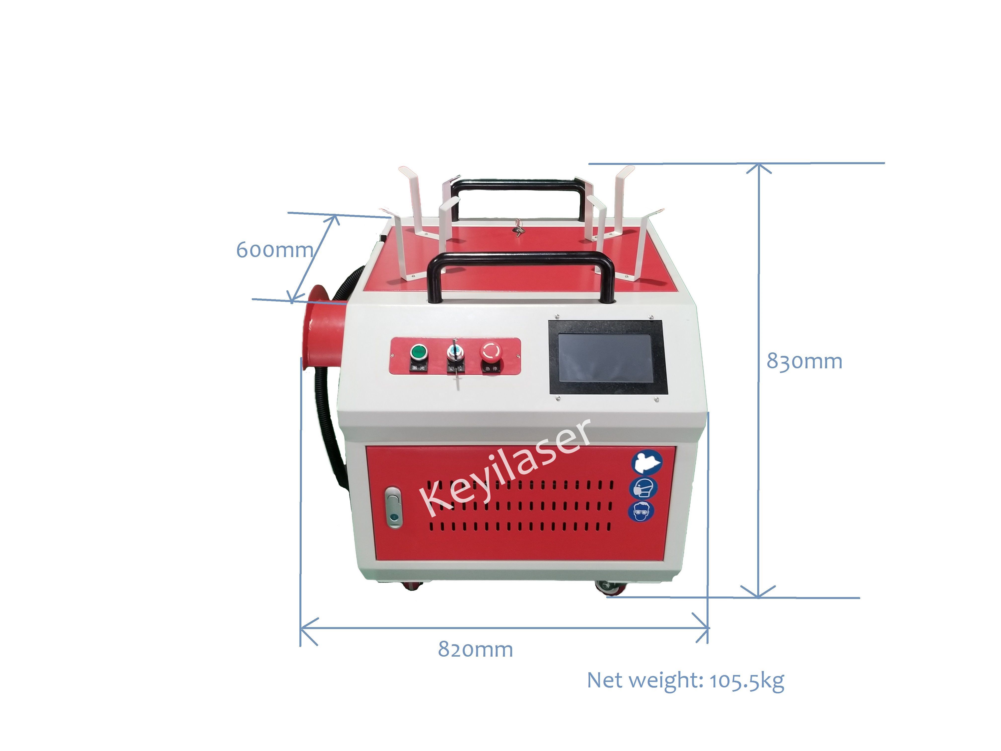 Handheld Fiber Laser Cleaning Machine For Rust Removal With 100W Raycus