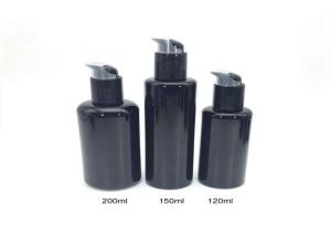 Quality Violet Black Glass Lotion Bottles With Pump 120ml Eco - Friendly Material wholesale