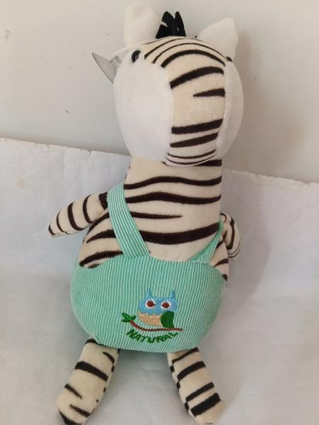 Plush toy stuffed toy zebra jungle forest wild overalls holiday gift animal