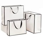 Black Frame Cloth Carrier Bags , Corrugated Biodegradable Cloth Bags