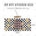 24oz Mama'S Day UV DTF Transfers For Glass Sticker Designs