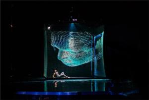 Quality 9.5x50m Invisible Transparent 3D Hologram Screen Scrim wholesale