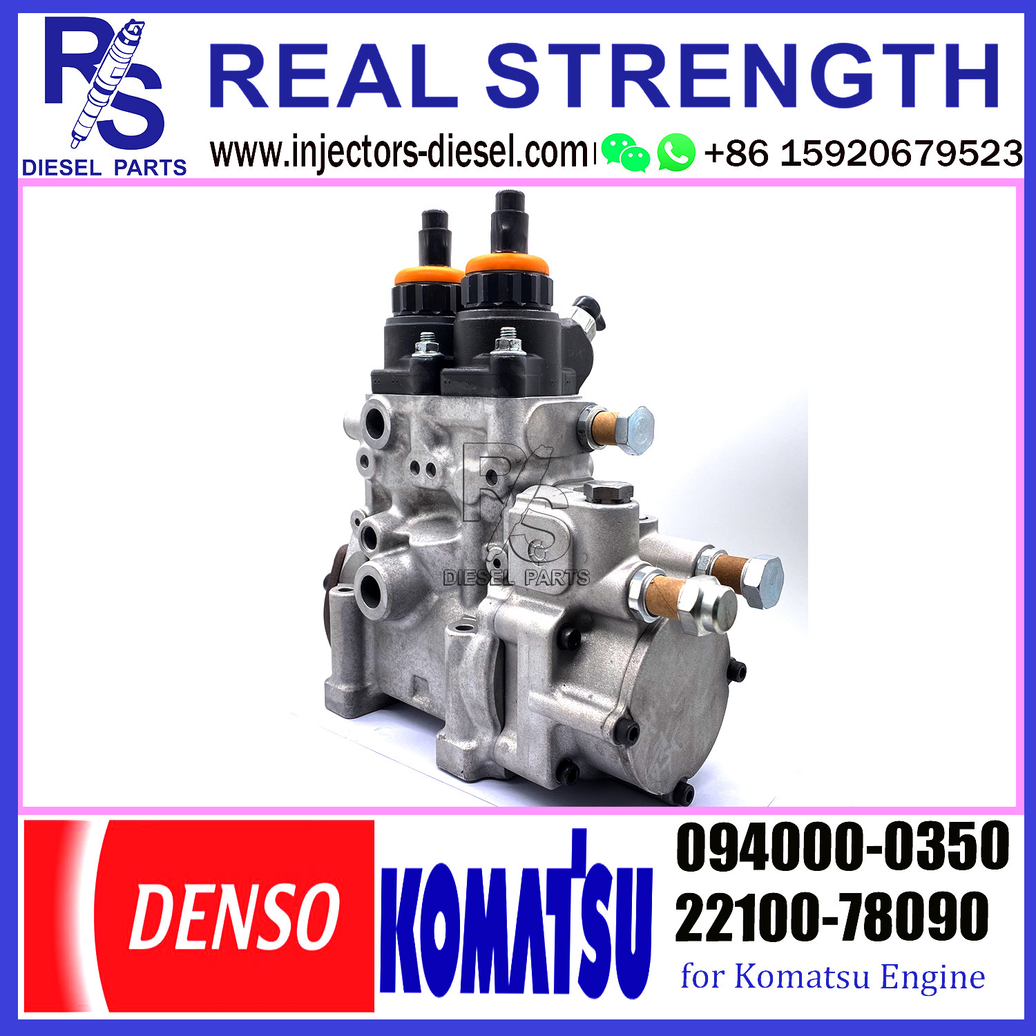 DENSO pump 094000-0350 22100-78090 Common Rail Diesel Pump 094000-0350 22100-78090 for Komatsu