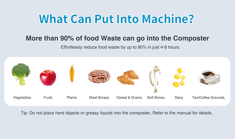 Indoor 4.5L Kitchen Waste Compost Kitchen Machine With Self Cleaning Function
