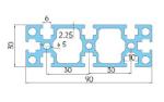 0.7-10.0mm 30 Series Aluminum Extrusion Mill Finish Anodizing
