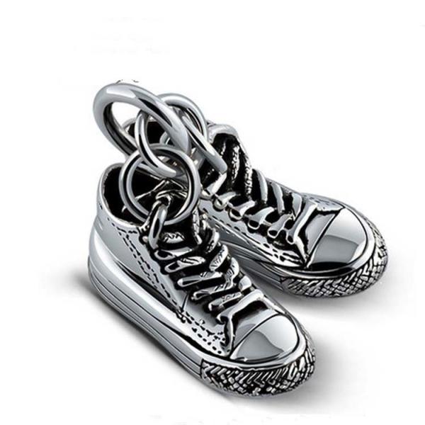 Men and Women Sterling Silver Pendant Necklace with Silver Shoes Pendant