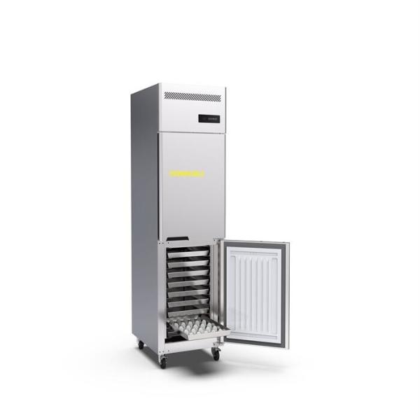 0.3kw 2 Door Commercial Upright Freezer Stainless Steel 15 Trays For Commercial