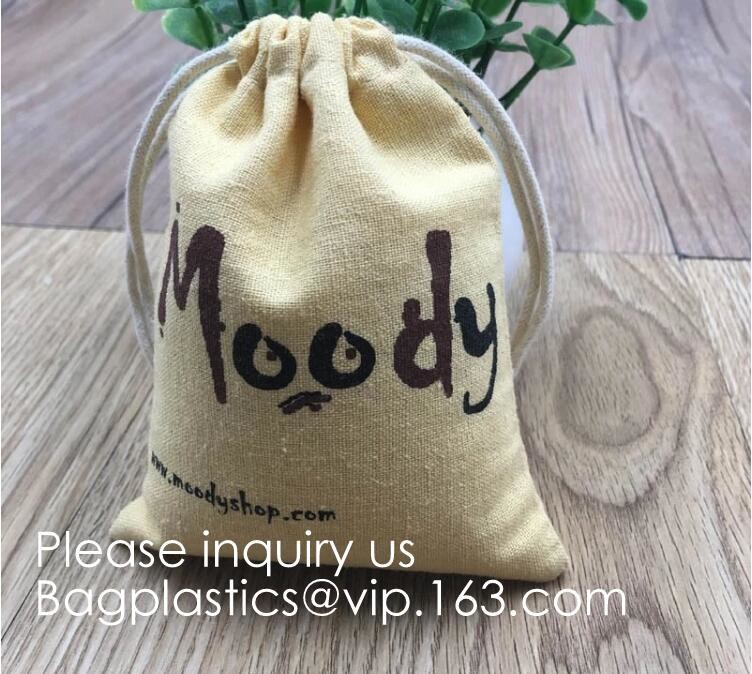 Natural Beige Thick Canvas Drawstring Pouches Produce Bags Muslin Bags Gift Bags Sacks Sachet Bags for Jewelry Candy Fav