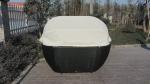 Roofed Outdoor Rattan Daybed , Wicker Conservatory Furniture