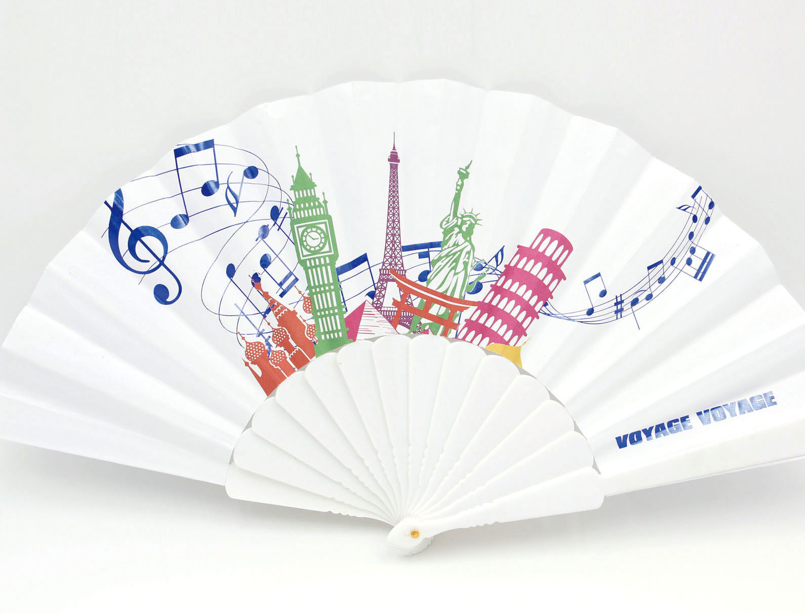 Folding plastic fan advertising fan 21cm PP&frabic Gift, logo can be customized