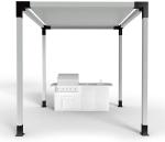 Powder Coated Pergola Post Base and Wall Mount Bracket for Nature Pressure