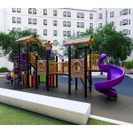 LLDPE Plastic Galvanized steel pipe Kids Playground Slide For Physical Fitness